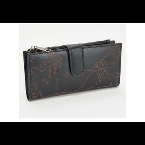 Patricia Nash Nazari Leather  Wallet Map Design